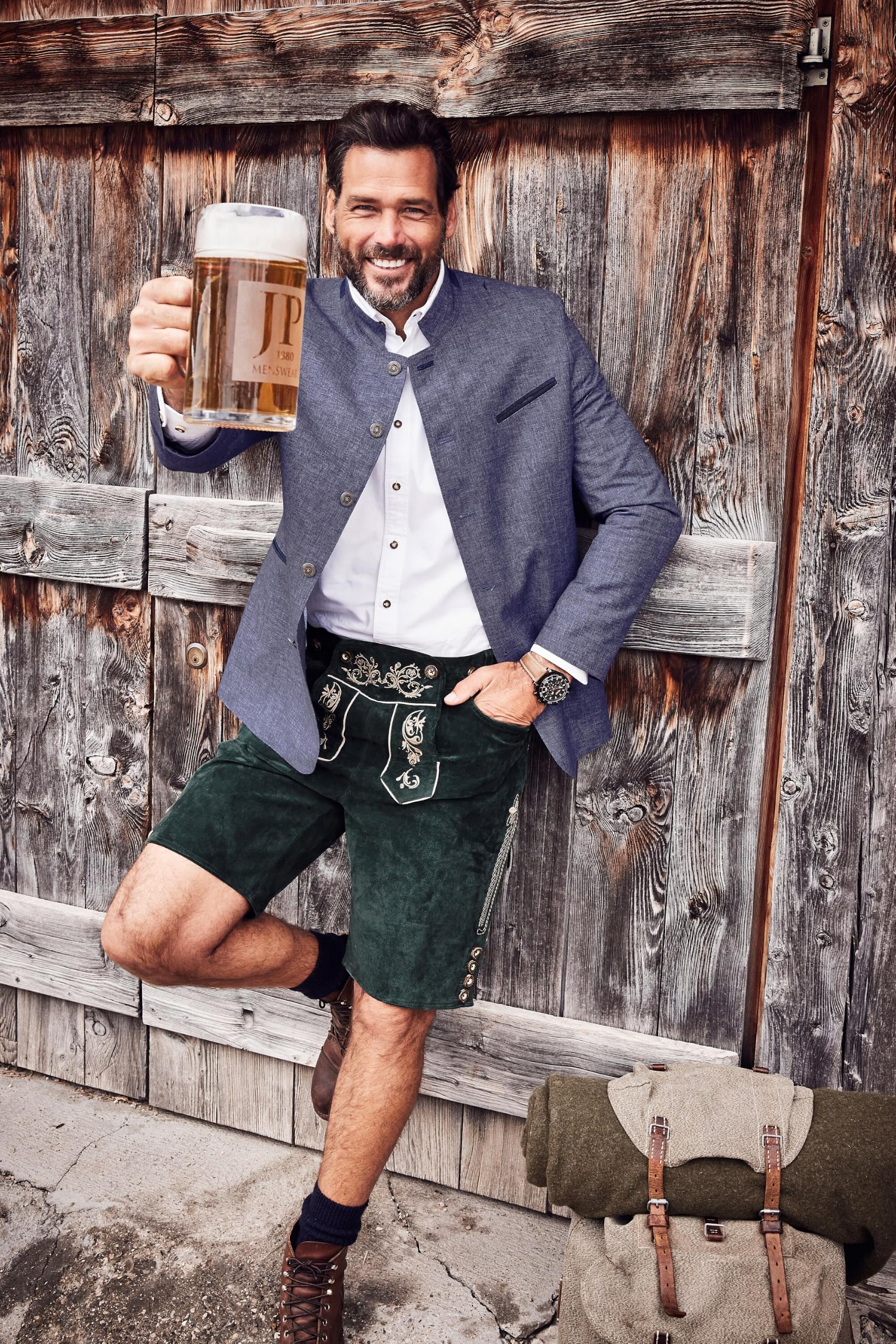 JP 1880 Herren große Größen Übergrößen Menswear L-8XL Janker, Tracht, Leinenmix, Trachtenfutter 820556