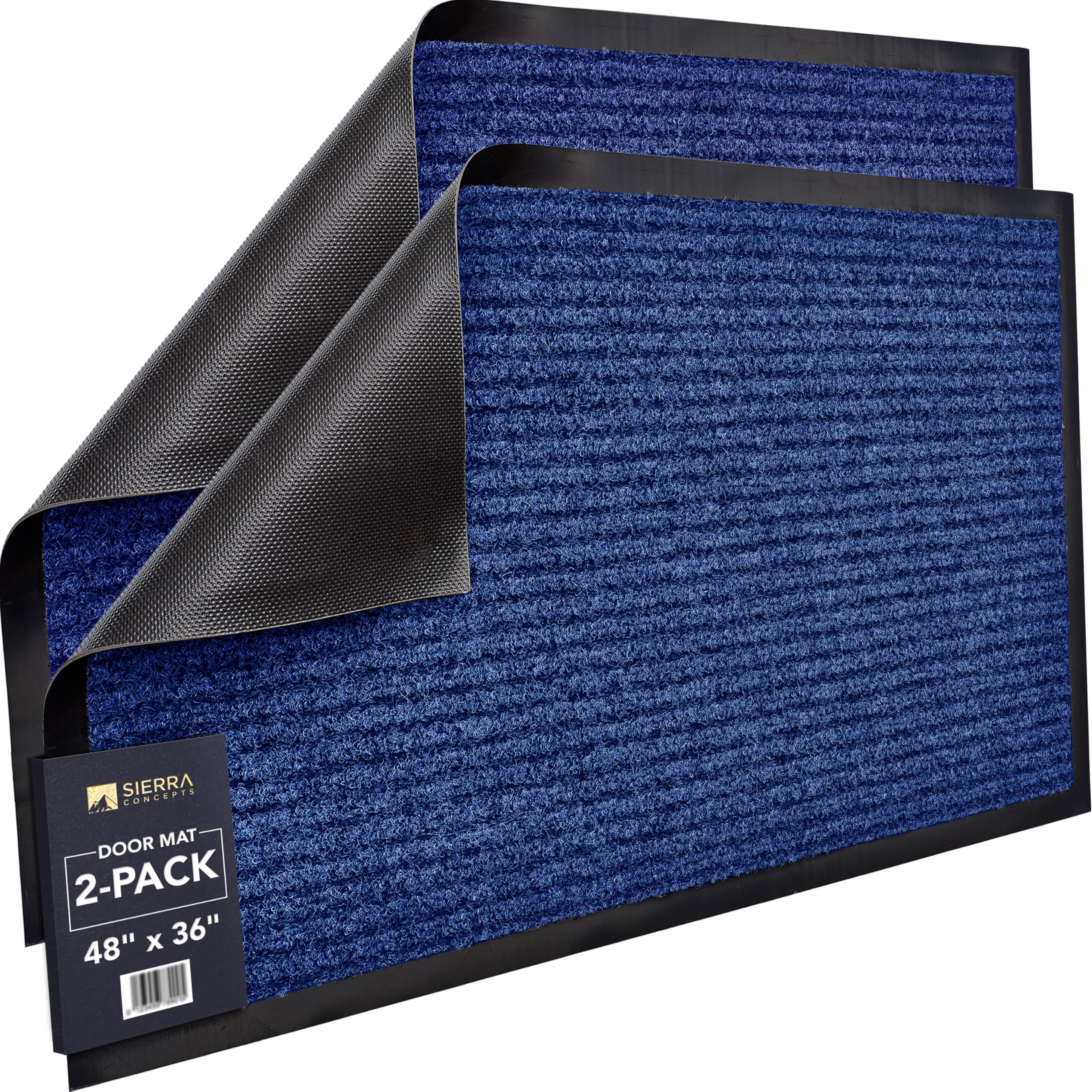 Steel Gray Doormats - 2 Pack Entryway Welcome Mat -13