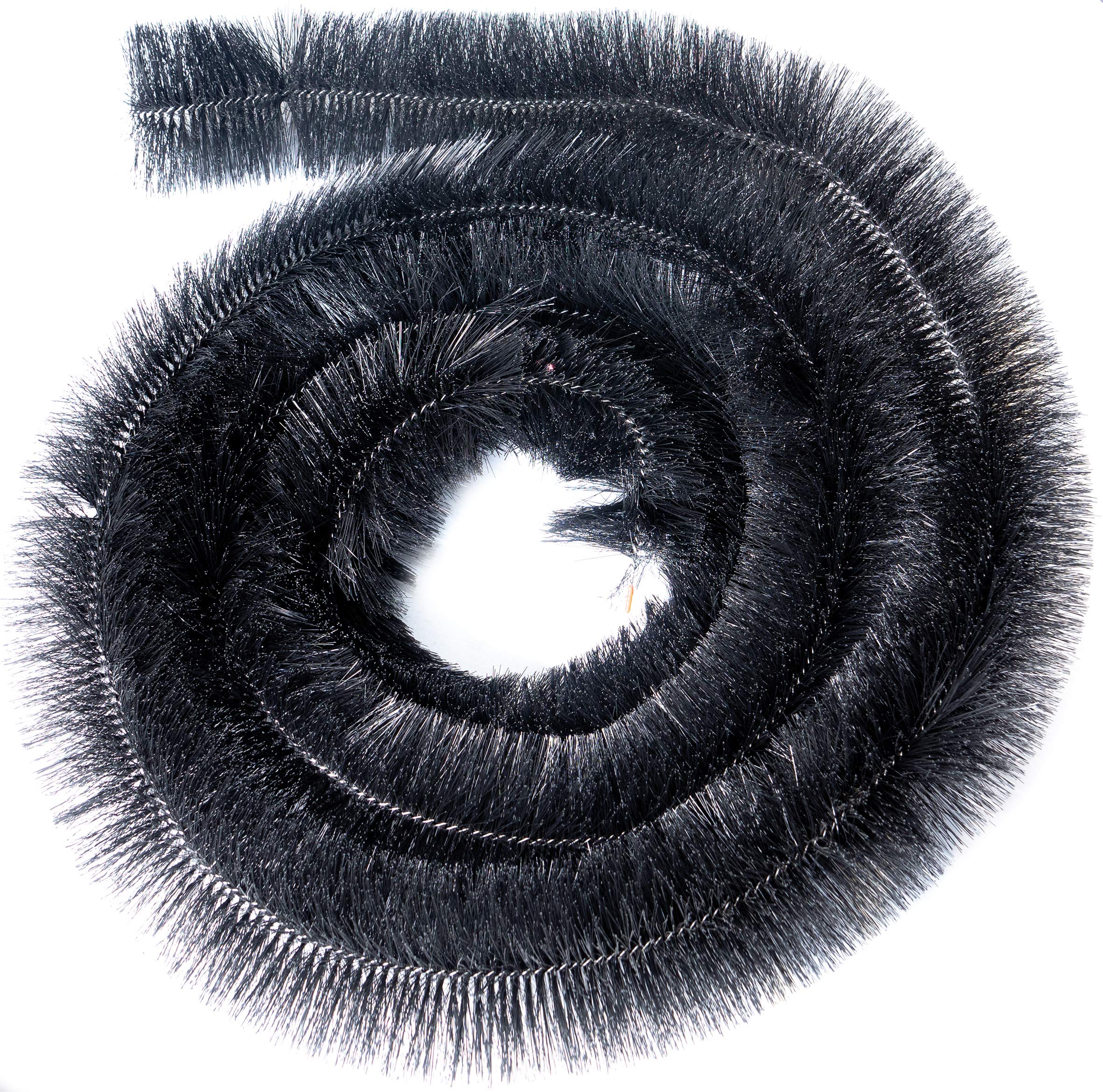 Brush Shape Gutter Brush/Guard - 4m Length 115mm Diameter - Install Along The Length of Your gutters and it Will Form a Barrier to Catch Leaves and Other Debris