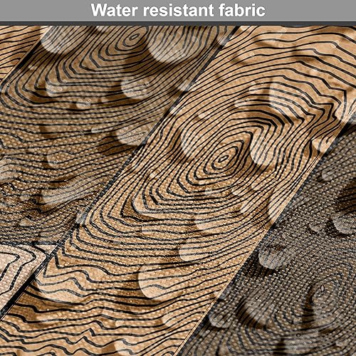 Miniatura 6 de Ambesonne Tela de chocolate por The Yard, patrón de parquet en estilo de madera, diseño geométrico en arte inspirado en la naturaleza, tela