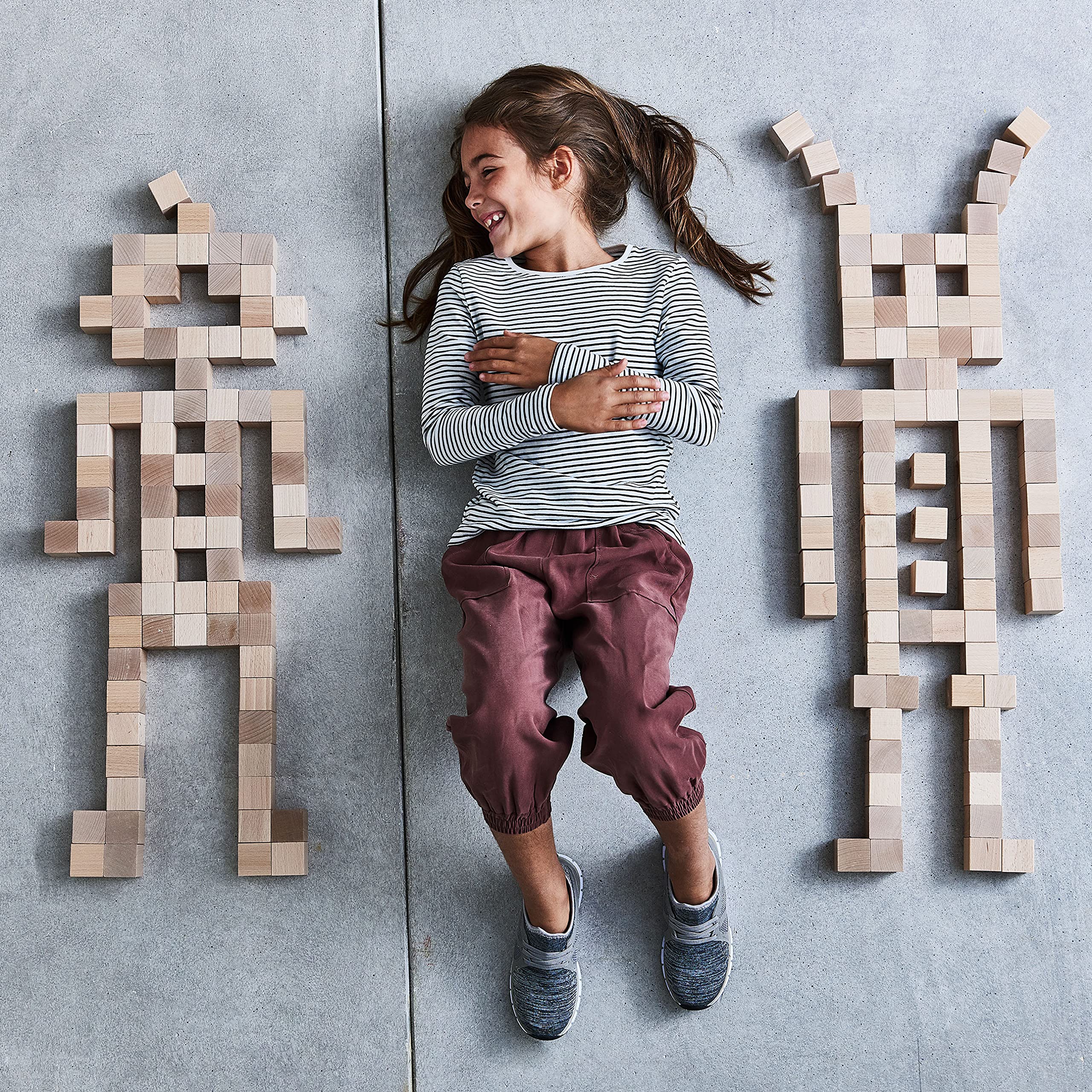 HABA 306251 - Baustein-System Clever-Up! 4.0, Bau- und Entdeckersteine ab 1 Jahr, made in Germany, Beige