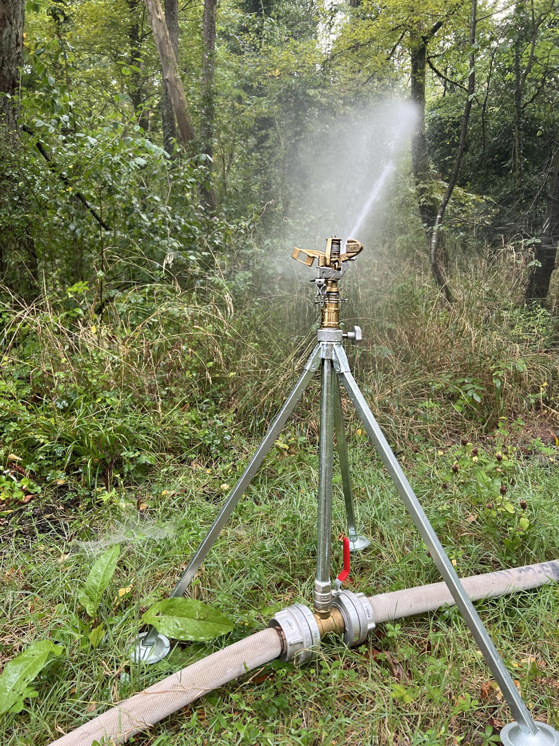 GEKA Sektoren Hochregner Set (Wurfweite ca. 16 m, ca. 32 l/min, Sektor 20°-360°, Storz C Anschluss, Mind. 2 bar, Flächenbrandbekämpfung, Brandbekämpfung, Regnersystem) 57.5840.9