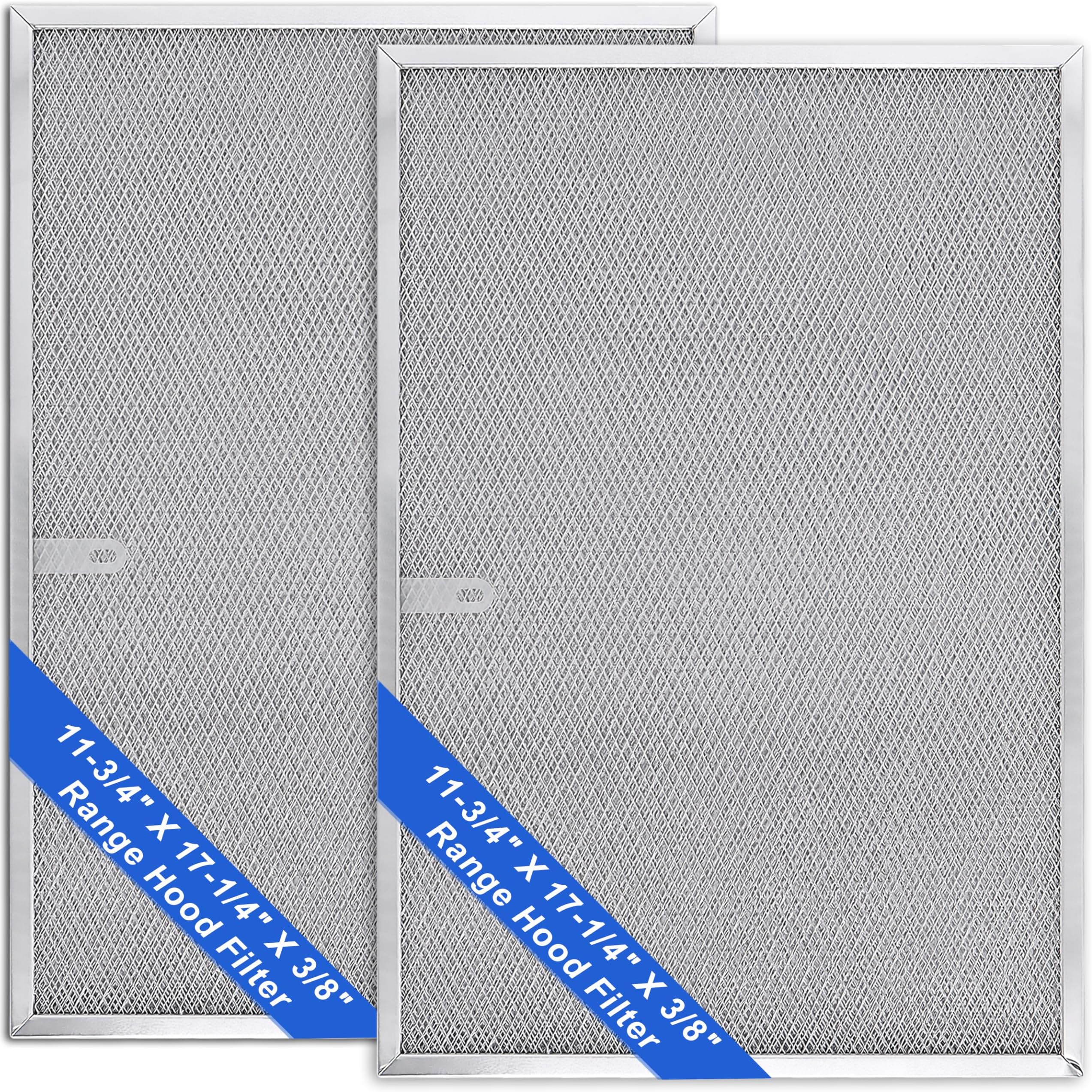 Wadoy BPS1FA36 Range Hood Filter 11-3/4" X 17-1/4" X 3/8", 2 Pack Aluminum Mesh Grease Range Hood Filter with Blue Protective Film (๐๐๐ง ๐๐ ๐ญ๐จ๐ซ๐ง ๐จ๐๐) Compatible with Broan Nutone 99010300E