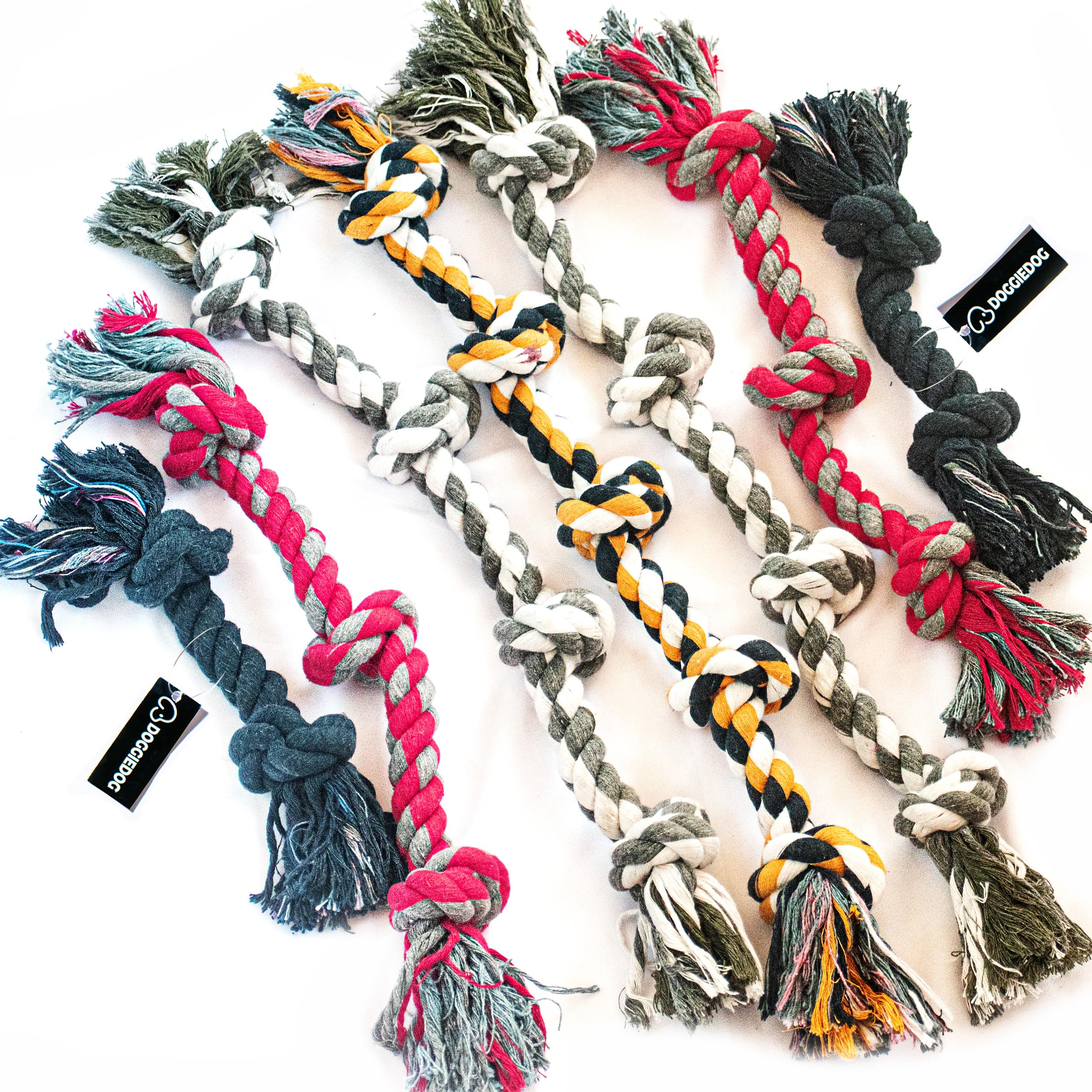 DOGGIE DOG Attractive Dog Toys Rope for Teething & Puppy Accessories Toy for Large pet, Small & All Puppies. Best for German Shepherd, Beagle, Labrador, Interactive tug Combo(7 Rope) (B0CDVB56M8) Amazon Price History, Amazon Price Tracker