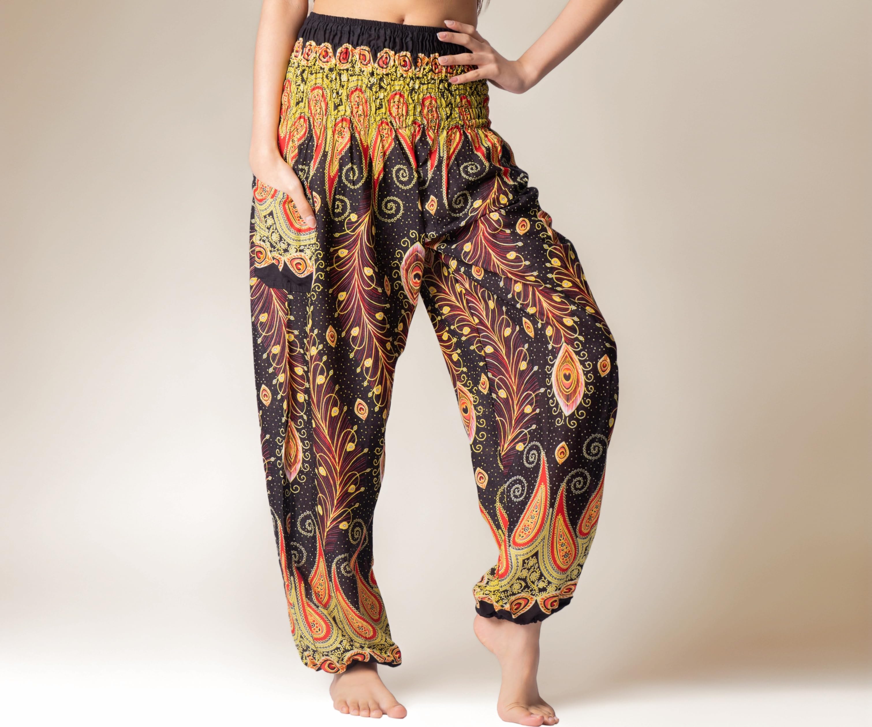 B BANGKOK PANTS Harem Pants Women Yoga Boho Clothes with Pockets