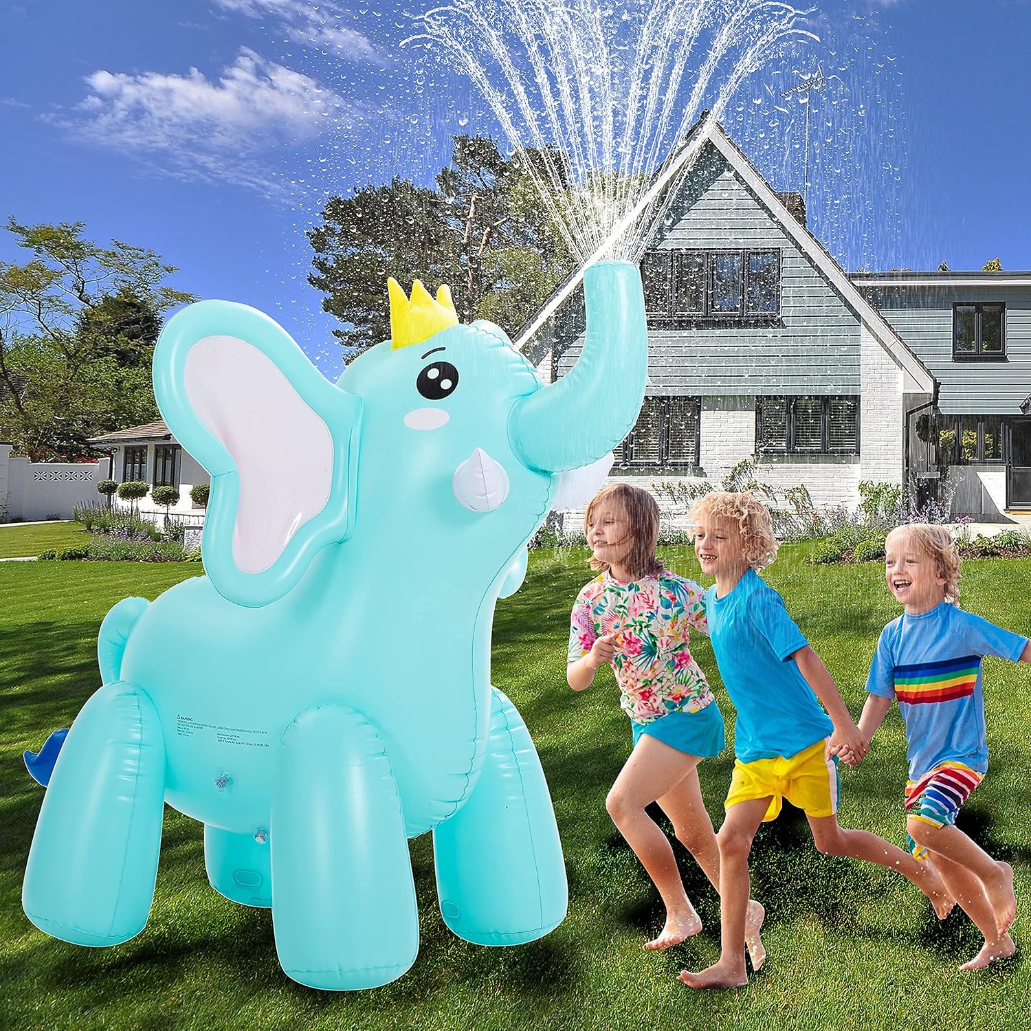 Sloosh Inflatable Water Sprinkler for Kids ,Inflatable Elephant Water Toy,Lawn Sprinkler Toy for Toddles,Summer Outdoor Fun, Backyard Water Play Toy 48” : Toys & Games