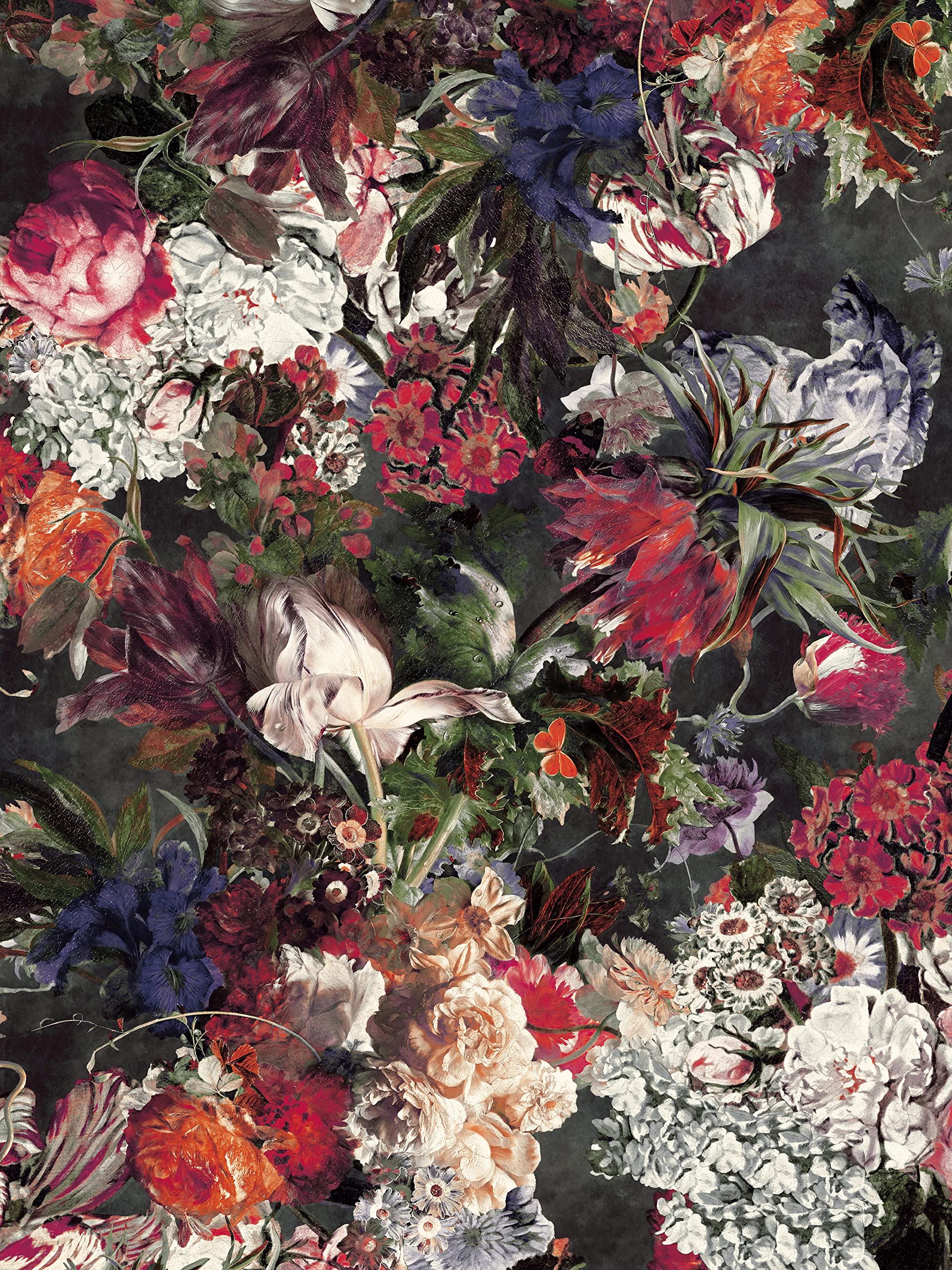 Papier peint photo fleurs violettes pour un salon moderne
