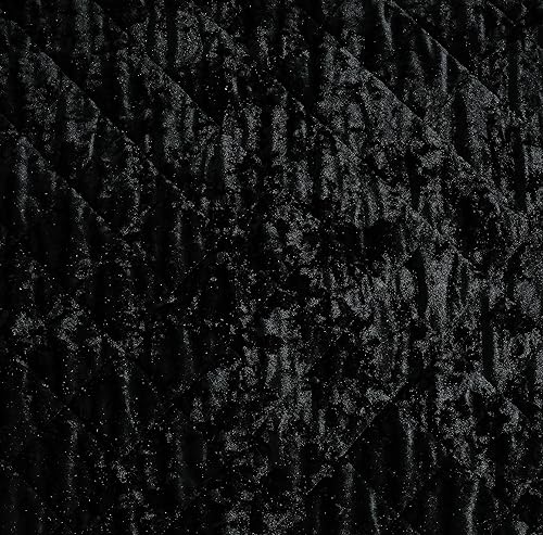 Miniatura 4 de Chezmoi Collection Lux - Juego de edredón de terciopelo negro, 3 piezas, ropa de cama de terciopelo envejecido para todas las estaciones, edredón