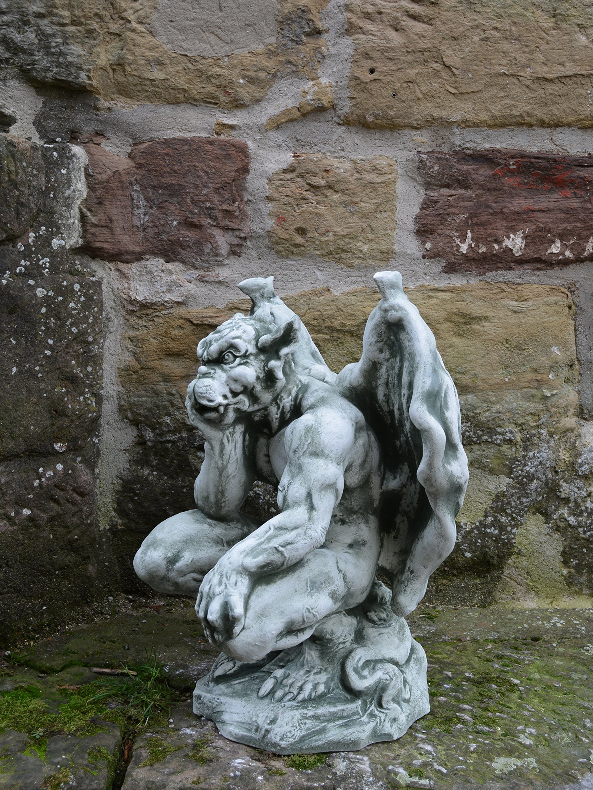 gartendekoparadies.de Statue énorme Massive gargouille Gardien en Pierre reconstituée, résistant au Gel