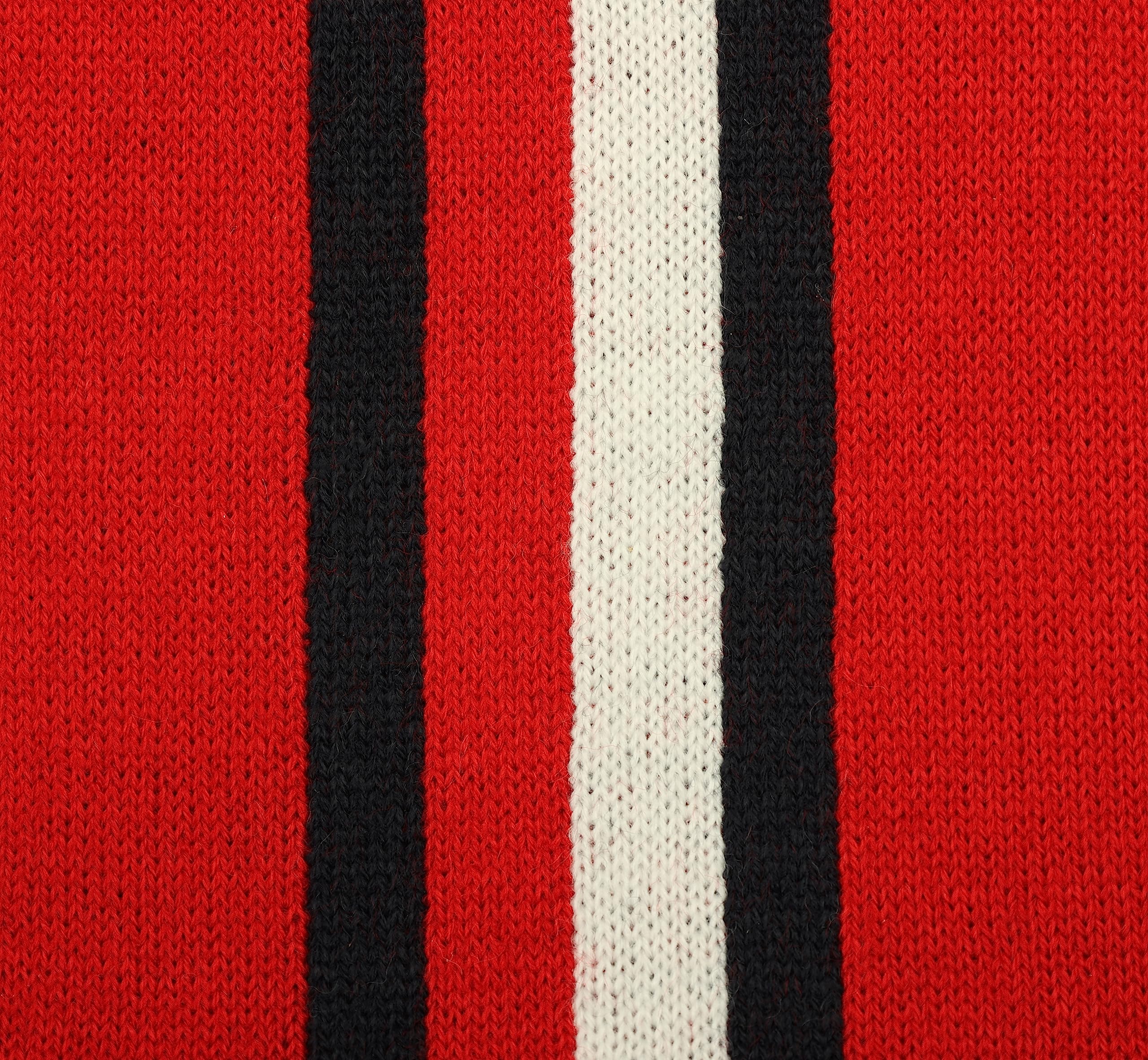 Tommy Hilfiger Sciarpa da uomo a righe verticali, Rosso Primario Multi, taglia unica