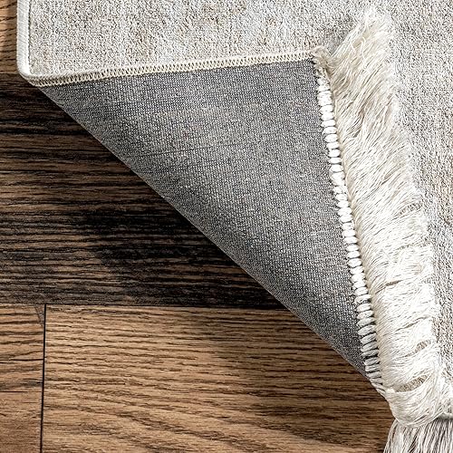 Miniatura 7 de nuLOOM Elyse - Alfombra vintage con flecos florales, 10 x 14, marfil