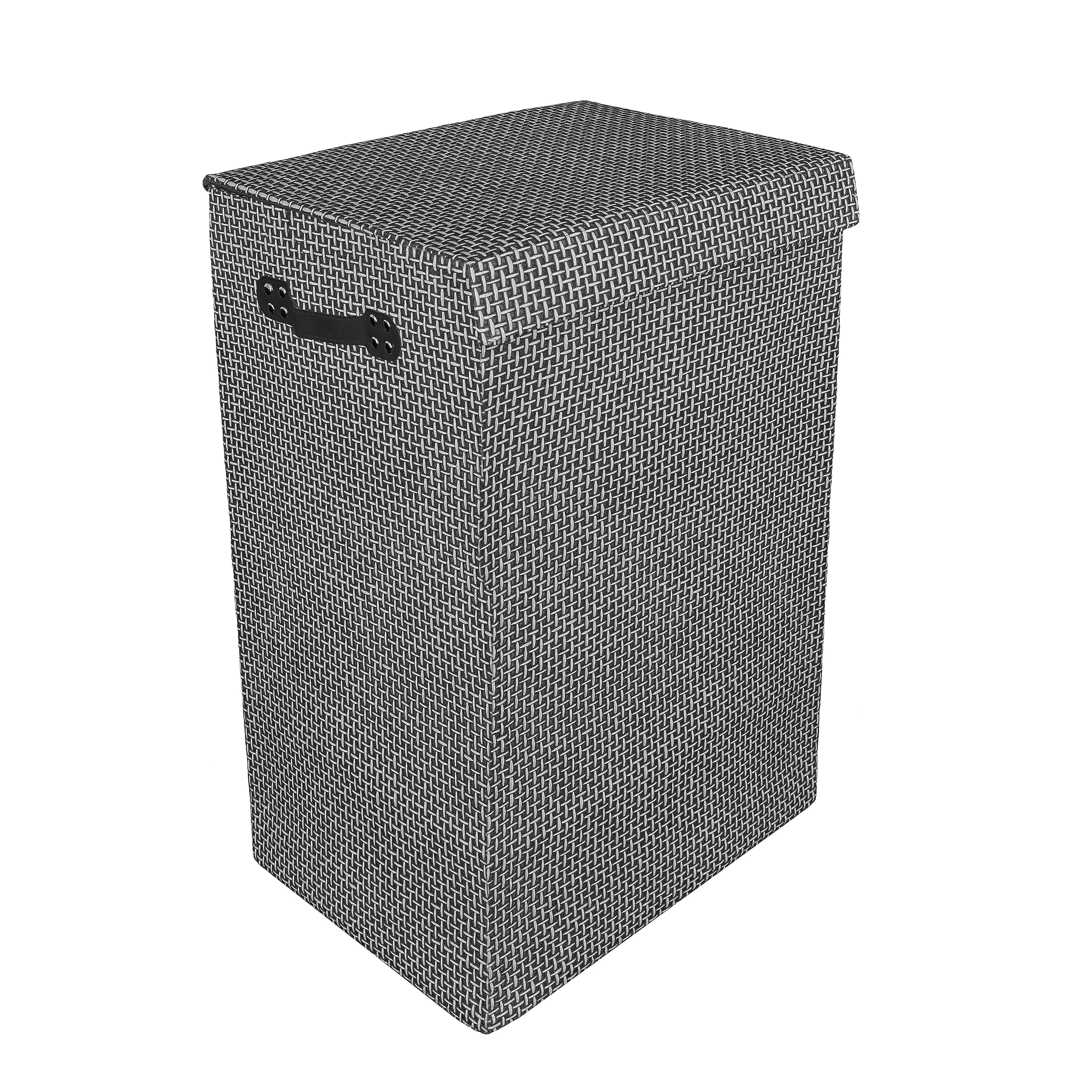 Creative Deco 75lt Premium Polyester Laundry Basket - Freestanding Laundry Basket with Lid, Polyester Clothes Hamper Storage, Storage Basket for Blanket, Toys, Dirty Clothes Storage (PEWTER GREY)