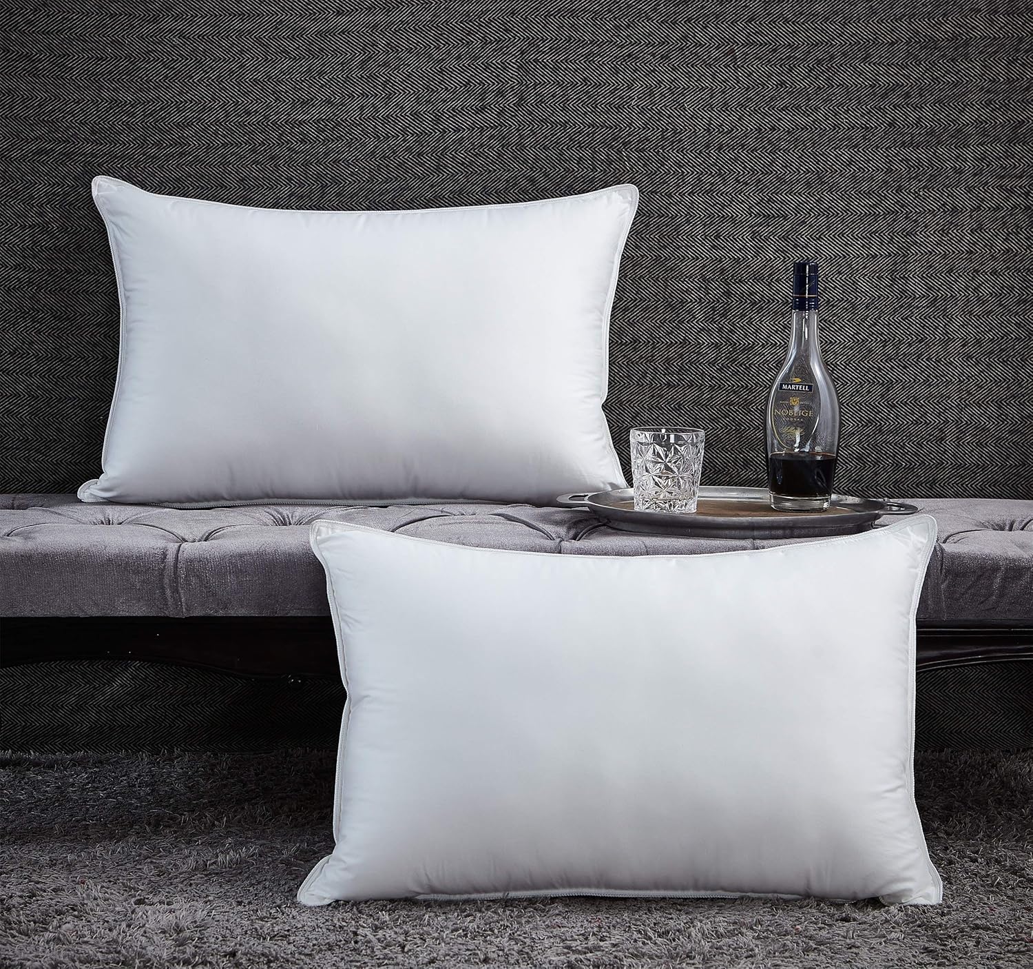 Premium Goose Down Pillow Standard / Queen Size 750 Fill Power 1200 Thread