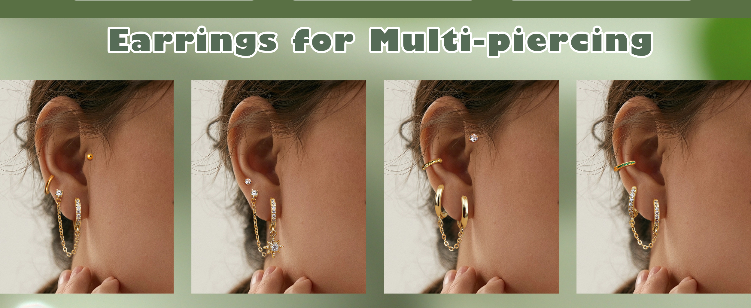 Adramata Lot De 4 Paires De Boucles D'oreilles En Argent 925 - Petites Boucles D'oreilles En Argent 925 - Boucles D'oreilles Hypoallergéniques - Pour Cartilage - Pour Hélix Et Tragus - Pour Plusieurs