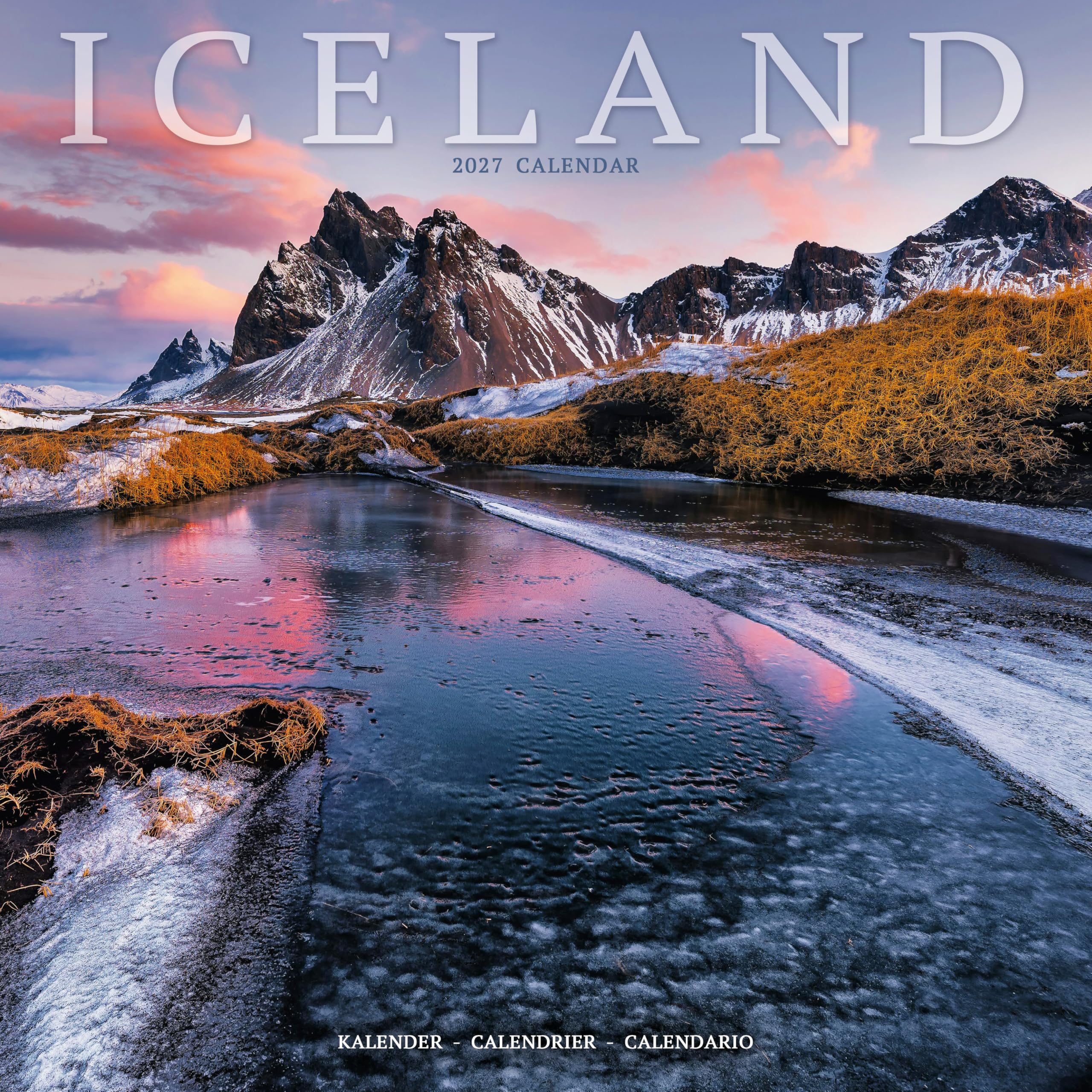 Iceland 2027 Calendar | Square Wall Calendar | Travel Gift | Plastic Free Packaging | by Avonside Publishing