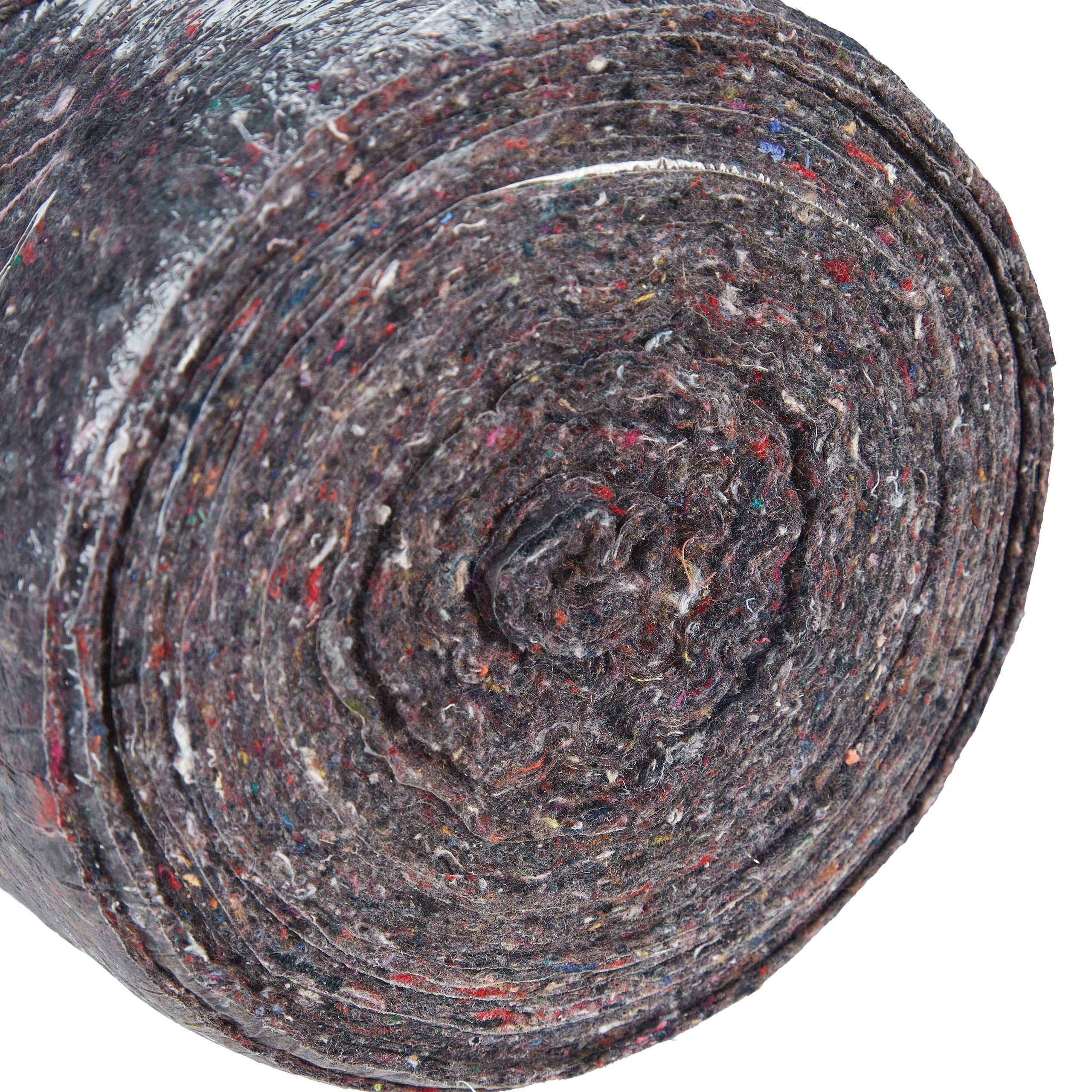 5 rollos de vellón para pintar, 1 m x 25 m = 25 m², antideslizante, impermeable, 270 g/m², pintura, mudanza, color gris