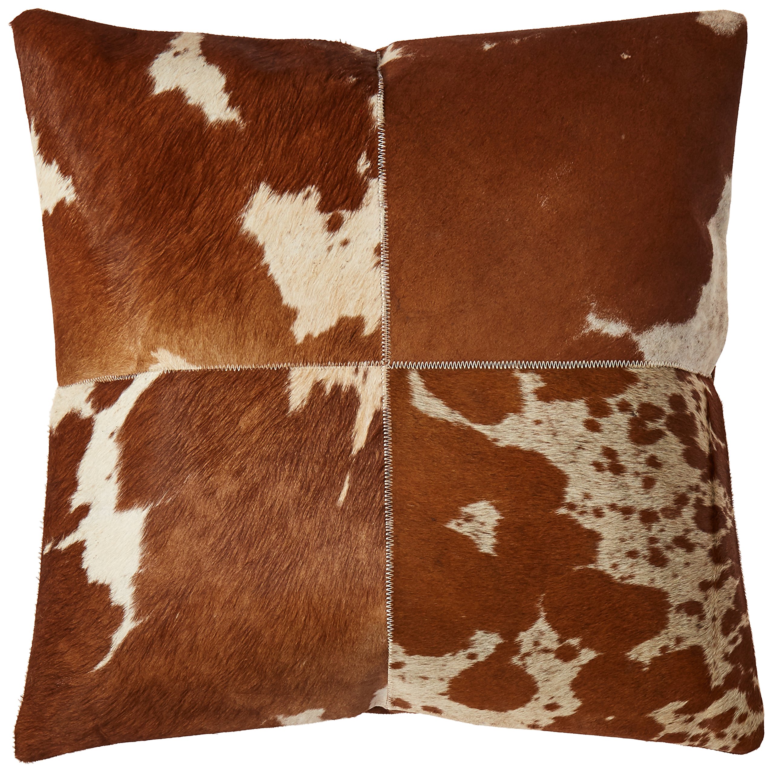 Safavieh Pillow Collection Throw Pillows, 22 by 22-Inch, Carley Tan and White, Set of 2