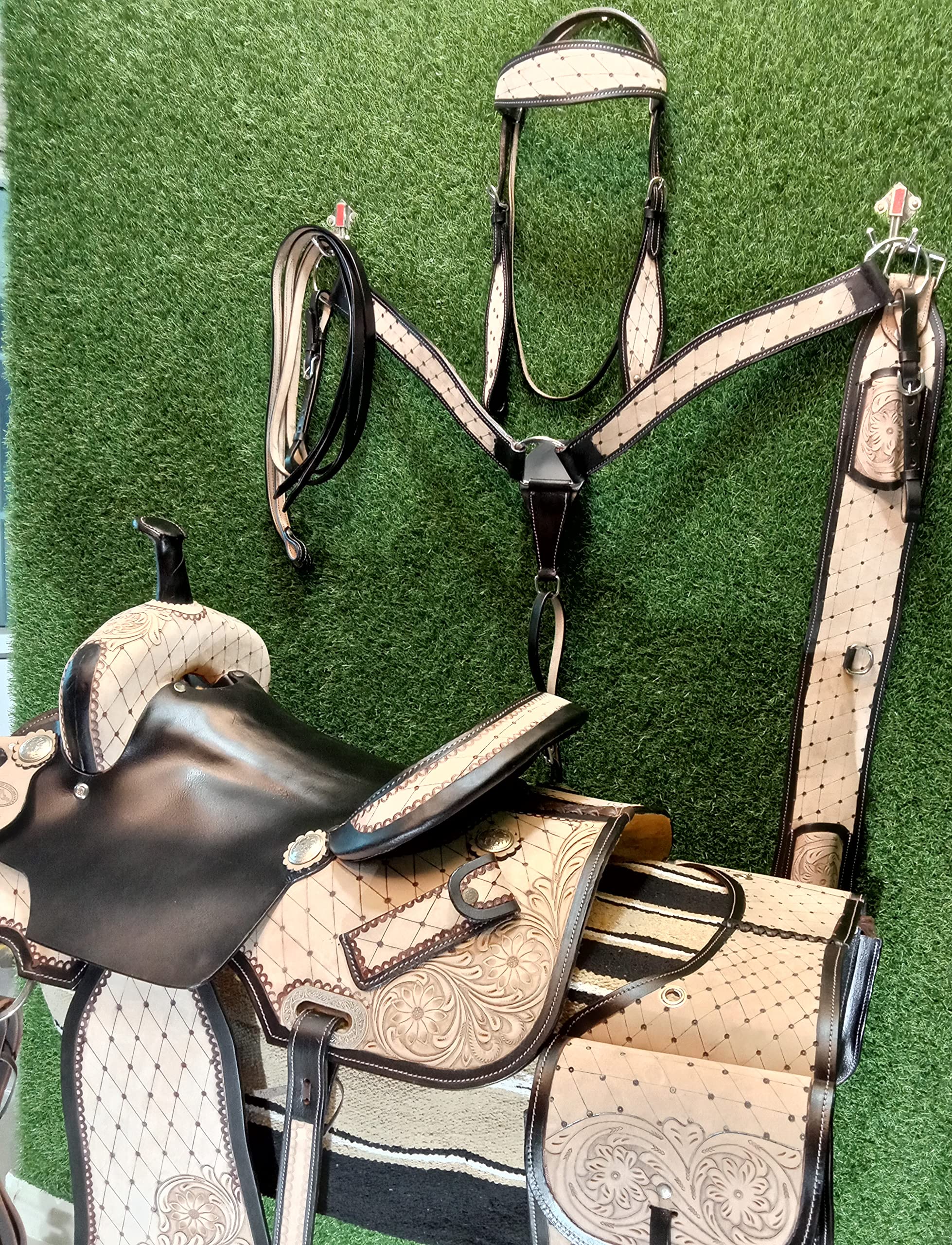 Saddlery dla koni IMPEX młodzież dziecko brodzik widelec najwyższej jakości skóra zachodnia lina ranczo praca rolki do sprzątania są dołączone kucyk dzieci miniaturowe siodełko konia, rozmiar 25 cm do 30 cm siedzenie. (11)