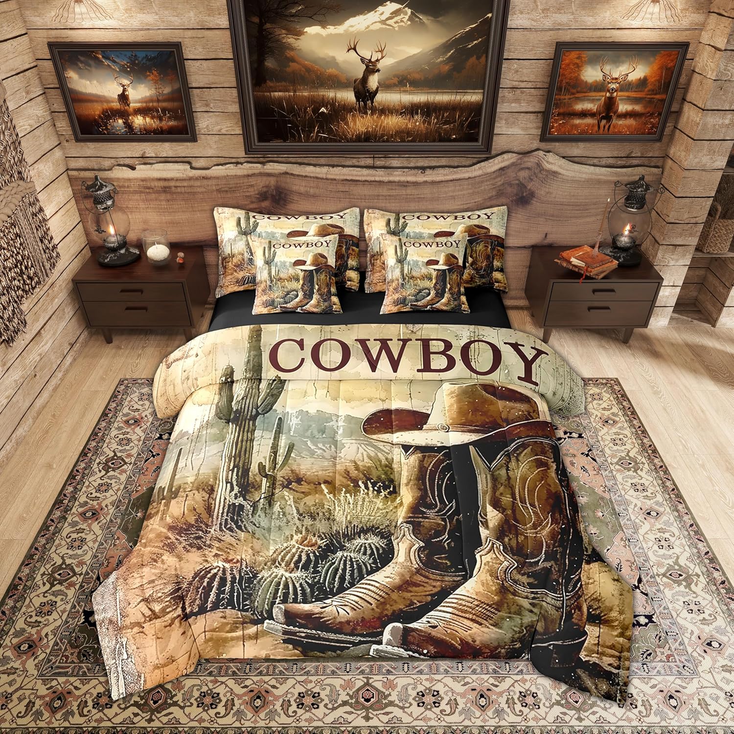 Feelyou グレー ヒョウ柄 キッズ 掛け布団セット クイーンサイズ