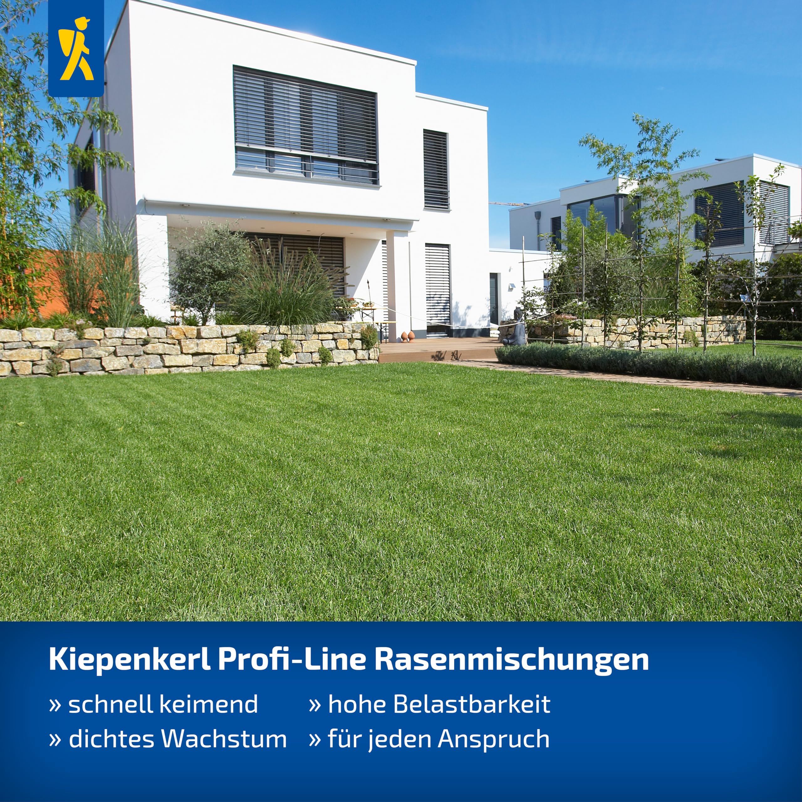 Kiepenkerl Profi-Line Premium Trockenrasen 1089026-4 kg für 140m² - für trockene Standorte - RSM zertifiziert - schnellkeimend - Rasensamen, Rasensaat