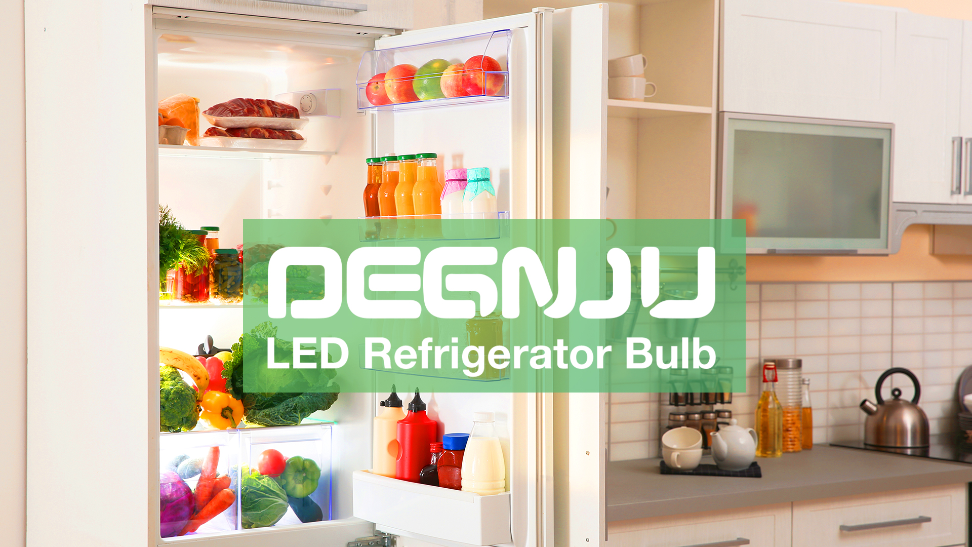 Image of DEGNJU LED Refrigerator Light Bulb, 40 Watt Equivalent, 120V, Fridge Light Bulb 5000K Daylight White, A15 Appliance Bulb 5.5W for Freezer, 650LM, E26 Standard Base, 120V, Non-Dimmable, 2 Pack