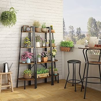USA　州　スプーン Amazon.com: Hoctieon Corner Shelf, 4-Tier Corner Bookshelf