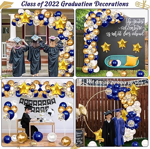 Miniatura 3 de 90shine 110 piezas de decoraciones de graduación de clase de 2023 – Decoraciones de fiesta de graduación 2023 Kit de guirnalda de arco de globos