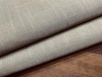 Taupe Beige Inbetween Voile Tulle Organza Fabric Linen Look Sheer Curtains Net with Lead Cord Weight Base - 110" Extra Wide Sold by The yard