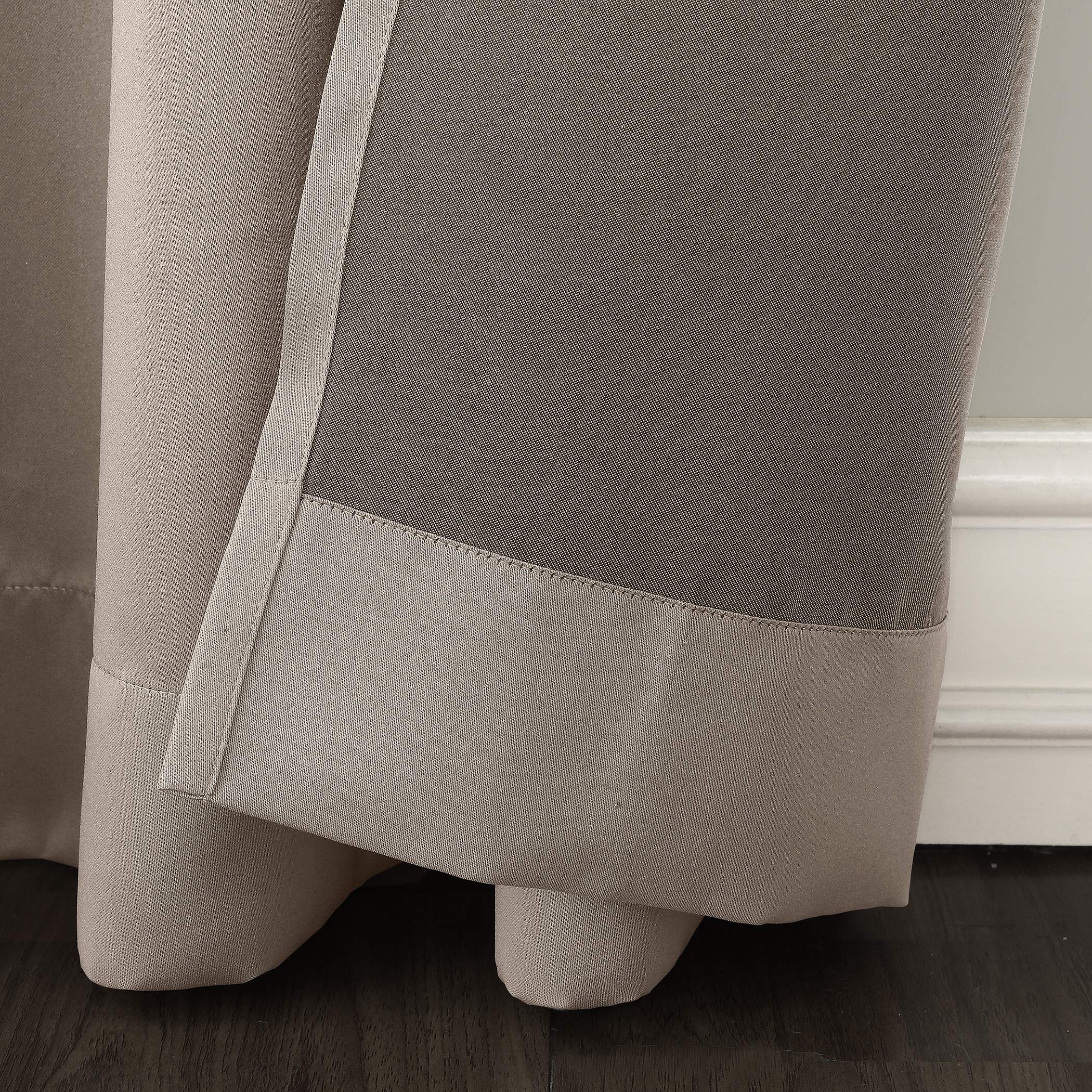 Sun Zero Becca Energy Efficient Grommet Curtain Panel, 40" x 63", Stone, W 40" x L 63" (1 Panels) - Image 3