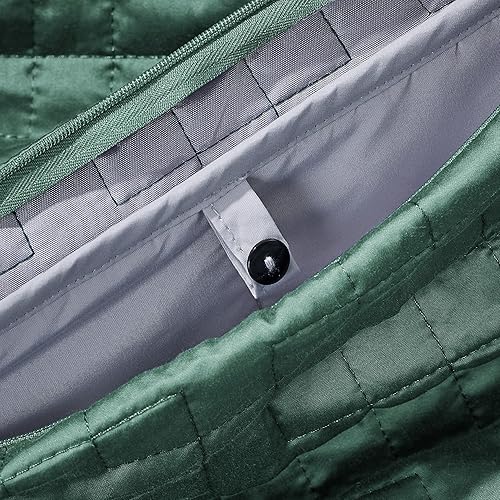 Miniatura 6 de Gravity Manta de enfriamiento con peso mejorada para adultos, 15 libras verde bosque, 48 x 72 pulgadas, manta con peso original, manta hecha de