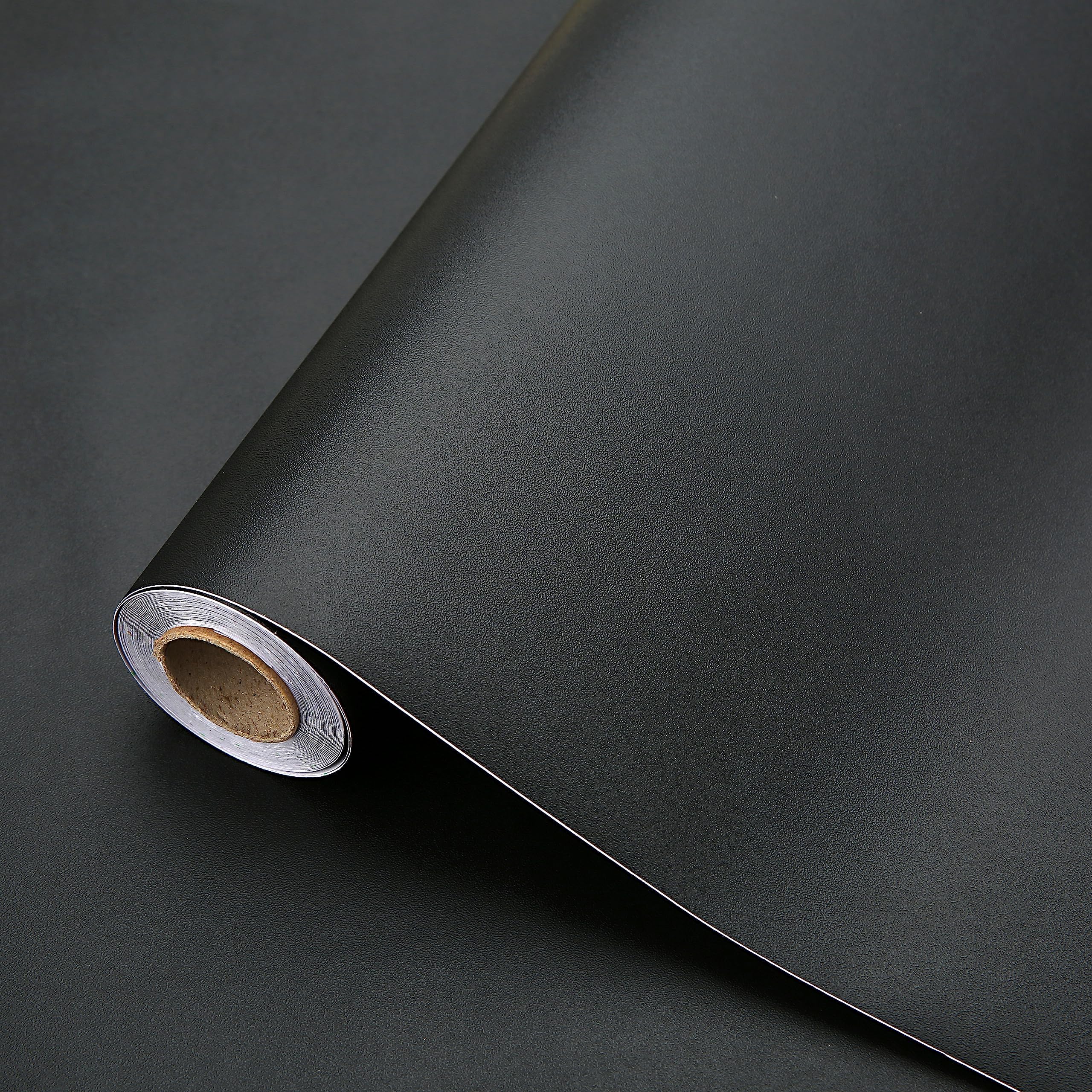 Black Self Adhesive Wallpaper Peel and Stick Film Black