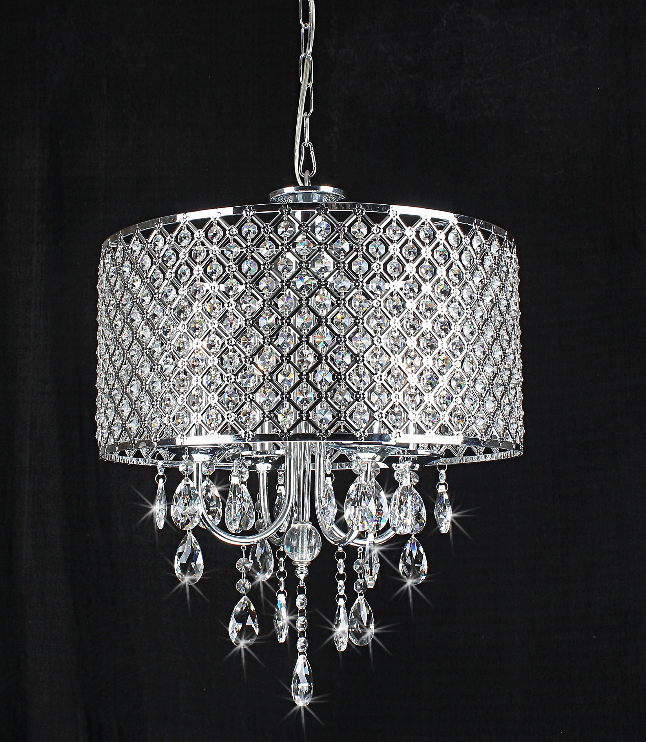 Chandelier Diana with Chrome Finishing and Shining Crstal