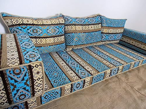Arabic Majlis Floor Seating Sofa for Living Room, Arabian Mattress Couches, Oriental Moroccan Diwan, Sectional Furniture, Bench Cushions, Loveseat,