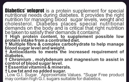 Image of Develo Diabetic Protein Powder for Diabetes Patient's care, Sugar Free Supplement for Men & Women - 500 g (Kesar Badam)