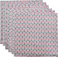 Vista 30 de CPC Servilletas de Tela 100% Algodón Juego de 4 Servilletas Reutilizables, Servilleta de Cena Floral Toile con Estampado de Bloques Indios, Regalo