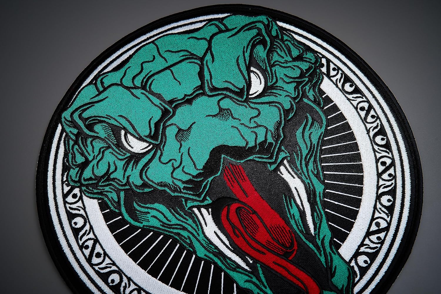 Green Snake Large Back Patch for Custom Biker Vest/Iron-on/Sew on