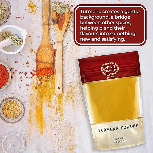 Miniatura 8 de Spicy World polvo de cúrcuma molido 5 libras