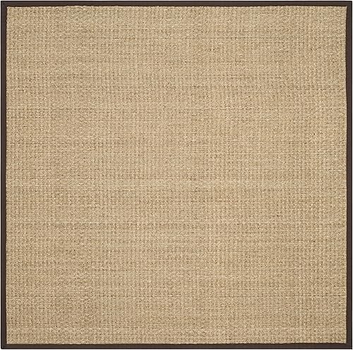 Vista 581 de SAFAVIEH Natural Fiber NF114A - Alfombra de hierba marina, tejido de canasta, con borde, para zonas de alto tráfico, sala de estar, dormitorio, 2