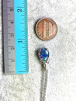 【トップのみ】オーストラリア オパール付きシルバーネックレス アンティーク 天然オパールネックレス オーストラリア産原石から磨きました