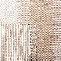 Vista 10 de Safavieh Montauk Collection MTK752A Alfombra pequeña de algodón tejida a mano, Algodón, Beige