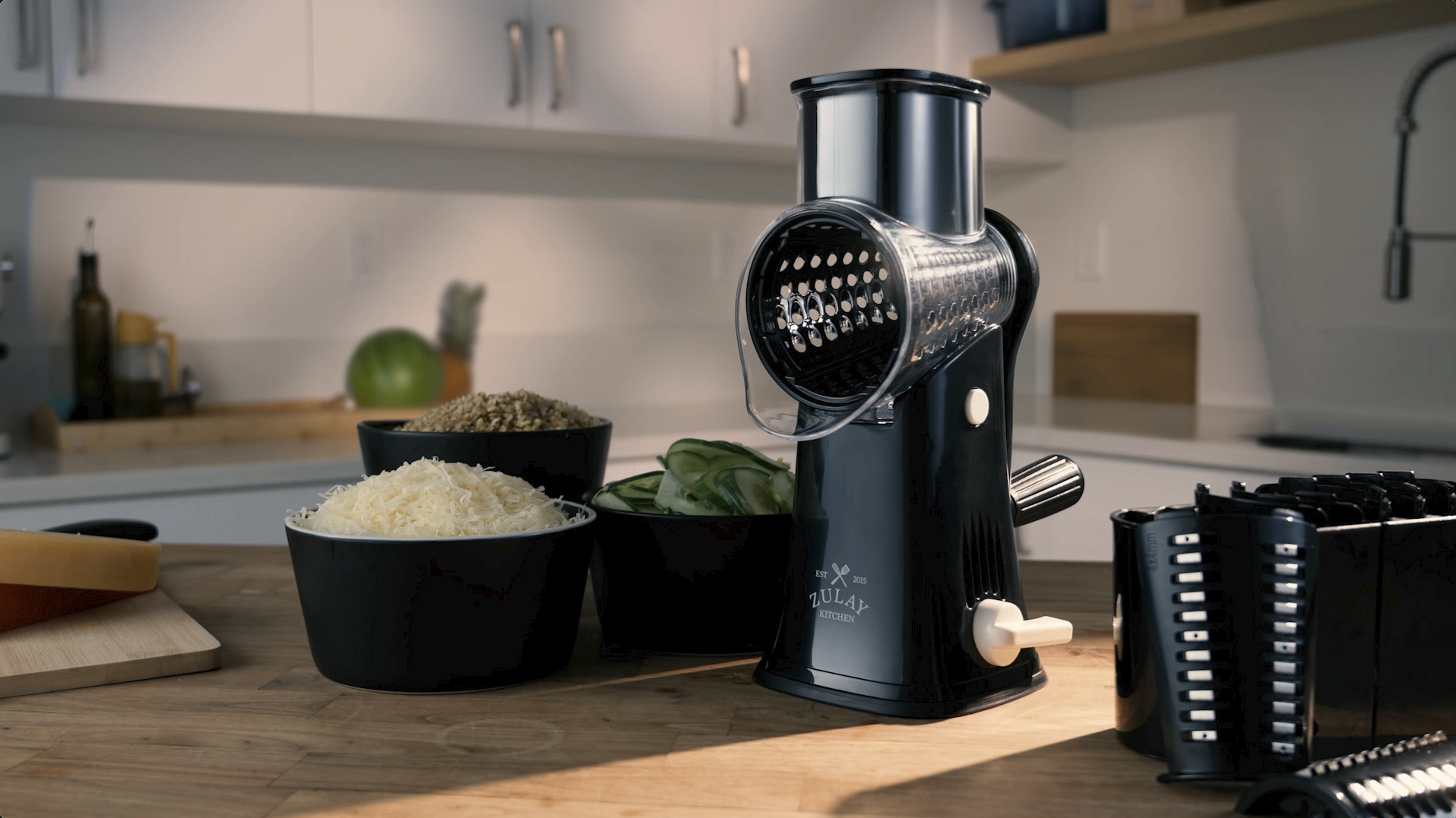 Amazon.com: Rotary Cheese Grater Manual Hand Crank 5 Blade