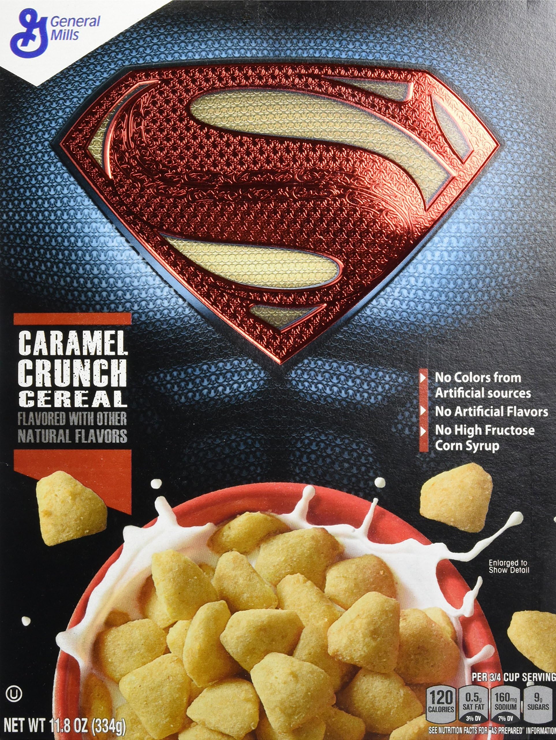 GMI CRML CRN BTM Superman Caramel Crunch Cereal 11.8 oz. box, 11.8 oz
