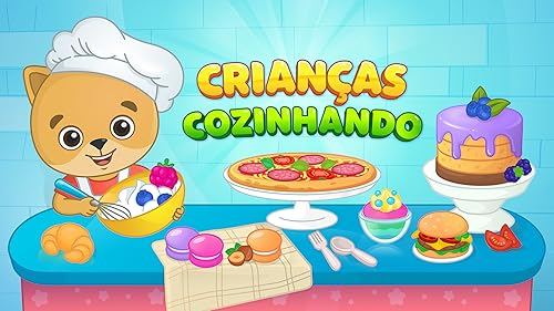 Jogos infantis de cozinha - Jogo educativo de fazer pizza para crianças 2-5 anos