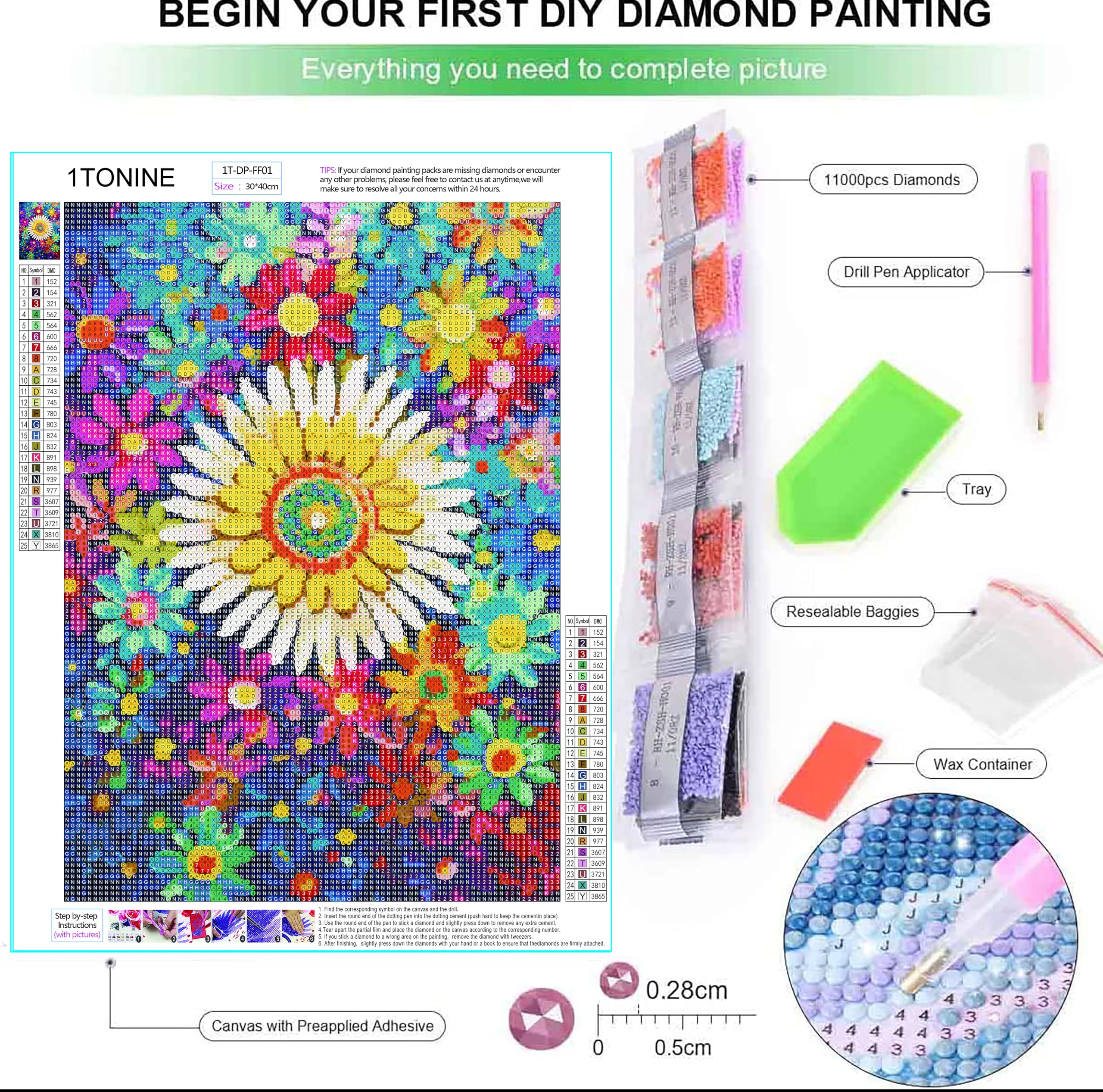 Amazon.co.jp: 5D DIY ダイヤモンドペインティングキット 大人用