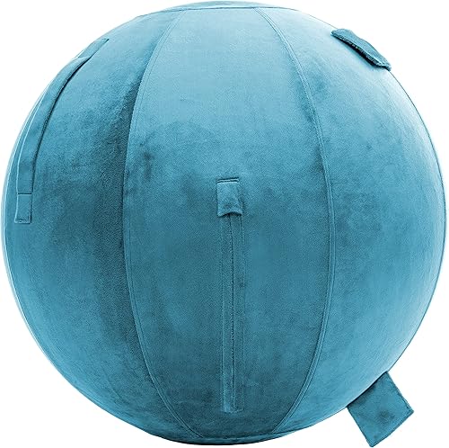 Husband Pillow Pelota de ejercicio, cubierta con bomba para yoga, pilates, estabilidad de equilibrio de fitness, asiento de silla de pelota de