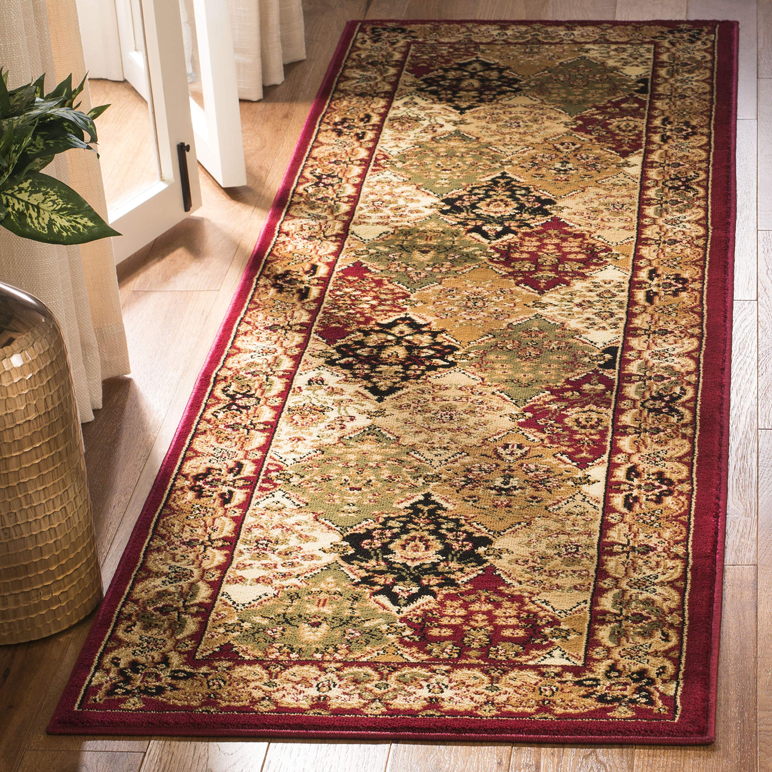 SAFAVIEH Lyndhurst Collection Runner Rug - 2'3" x 12', Multi & Red, Traditional Oriental Design, Non-Shedding & Easy Care, Ideal for High Traffic