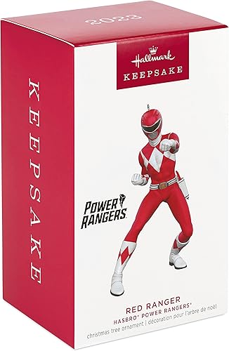 Miniatura 3 de Hallmark Keepsake Adorno de Navidad 2023, Hasbro Power Rangers Red Ranger, regalos para niños