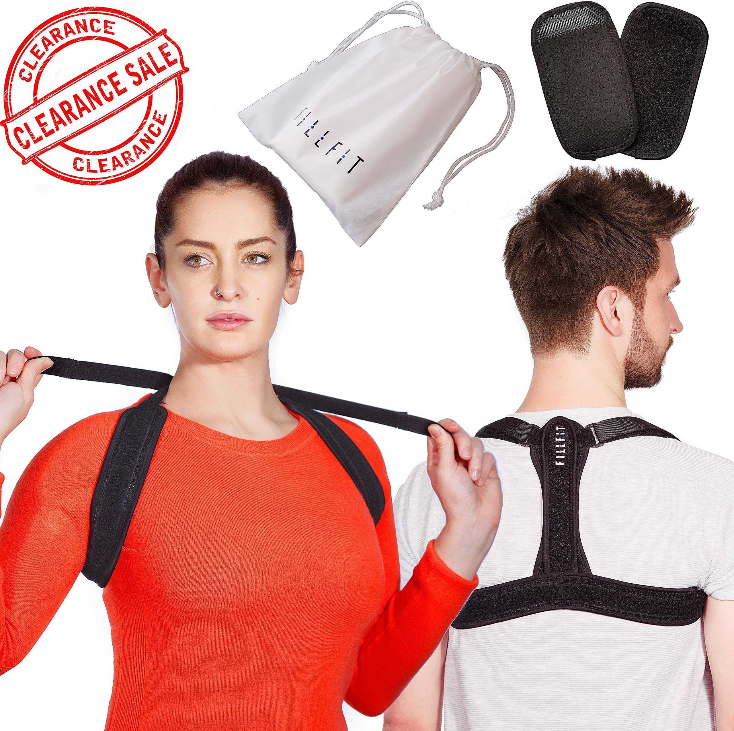 Posture Corrector for Women and Men by Fillfit | Adjustable Posture Support, Clavicle Brace, High Upper Back Brace, Improves Bad Posture and Shoulder Alignment | Confident Posture, Confident Life [R]