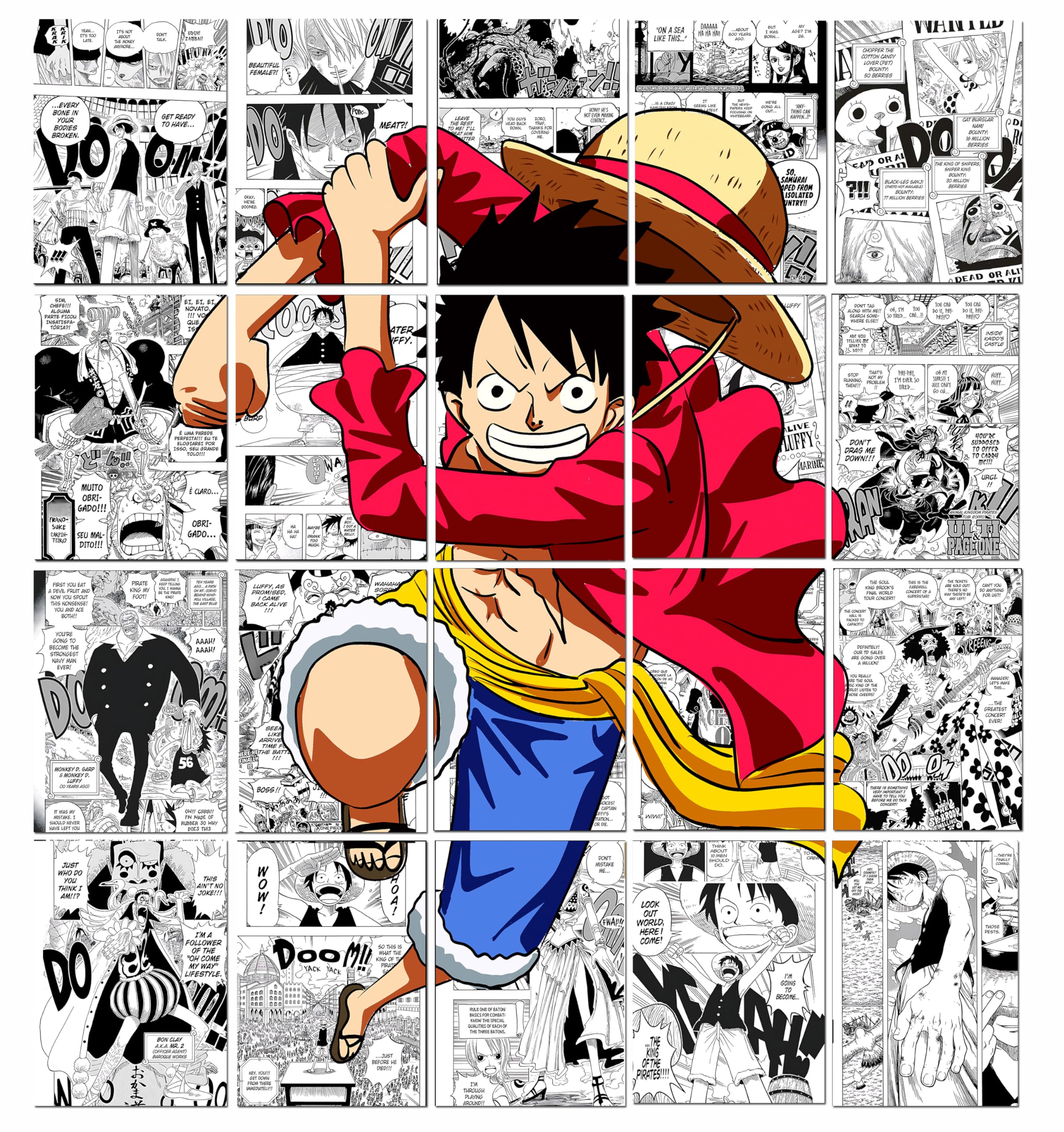 GOOD HOPE One Piece Comic Posters Set Of 20 Monkey D. luffy,Zoro