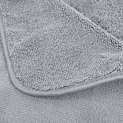 Miniatura 2 de POLYTE Toalla de baño de microfibra de secado rápido, sin pelusas, 35 x 70 pulgadas, paquete de 2 (gris)